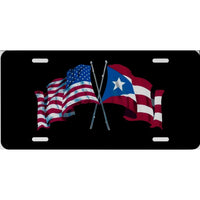 Thumbnail for USA And Puerto Rico Flags License Plate