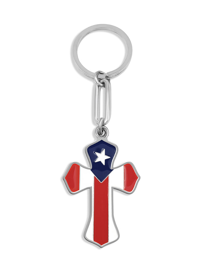 Cross Flag Keychain