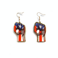 Thumbnail for Fist Puerto Rico Flag Earring & Necklace Set
