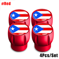 Thumbnail for 4Pcs/Set Puerto Rico Flag Tire Valve Caps