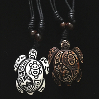 Thumbnail for Tribal Series Taino Design Turtle Necklace