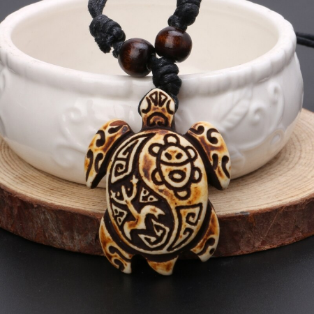 Tribal Series Taino Design Turtle Necklace