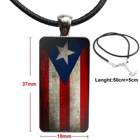 Distressed Flag 19.7" Rope Necklace/Choker