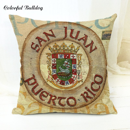 Puerto Rico Coat of Arms Pillow cover