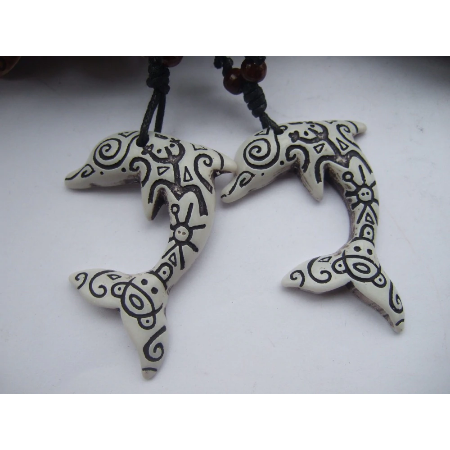 Dolphin Coqui Taino Symbol Pendant Necklace