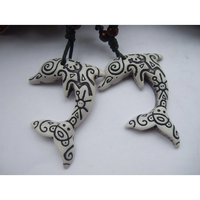 Thumbnail for Dolphin Coqui Taino Symbol Pendant Necklace