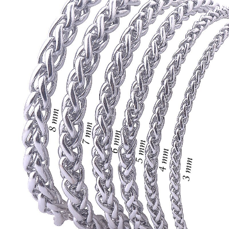 6MM Stainless Steel Dual Weave Chain (Waterproof) Necklace - High Quality - Puerto Rican Pride