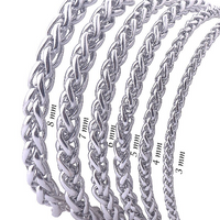 Thumbnail for 6MM Stainless Steel Dual Weave Chain (Waterproof) Necklace - High Quality - Puerto Rican Pride