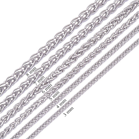 6MM Stainless Steel Dual Weave Chain (Waterproof) Necklace - High Quality - Puerto Rican Pride