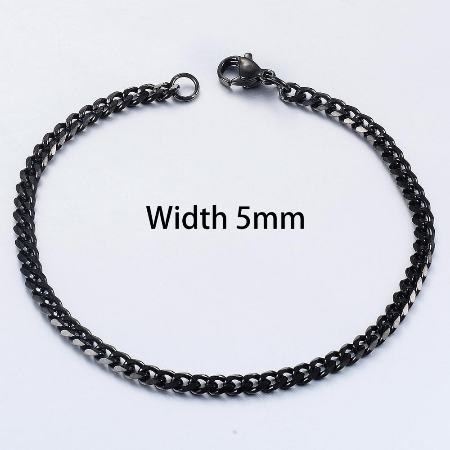 Anklet 5mm Thick Cuban Chain - Puerto Rican Pride