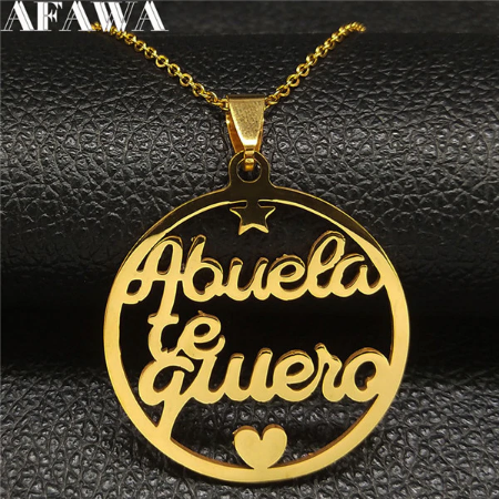 ABUELA TE GUIERO (Grandma I Love You) NECKLACE - Puerto Rican Pride