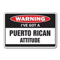 Thumbnail for Warning Puerto Rican Attitude Parking Sign (Metal)