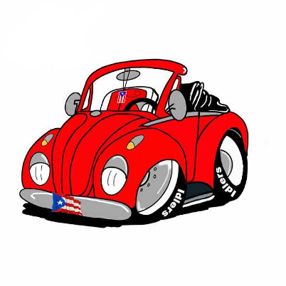 Cool Puerto Rico VW Bug Decal