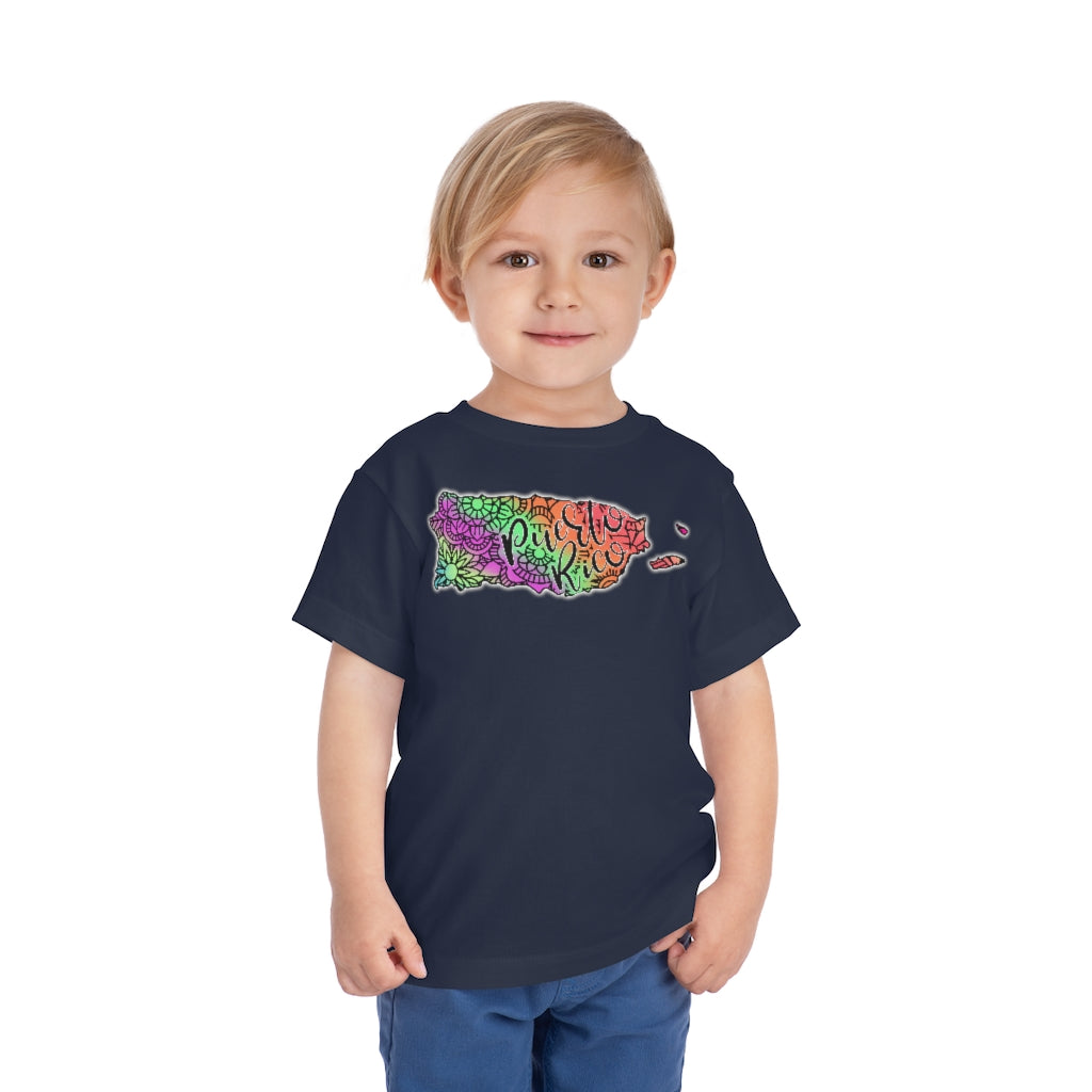 Tie Dye Puerto Rico Island - Toddler Short Sleeve Tee