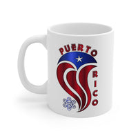 Thumbnail for Abstract Puerto Rico Flag - White Ceramic Mug 11 or 15oz