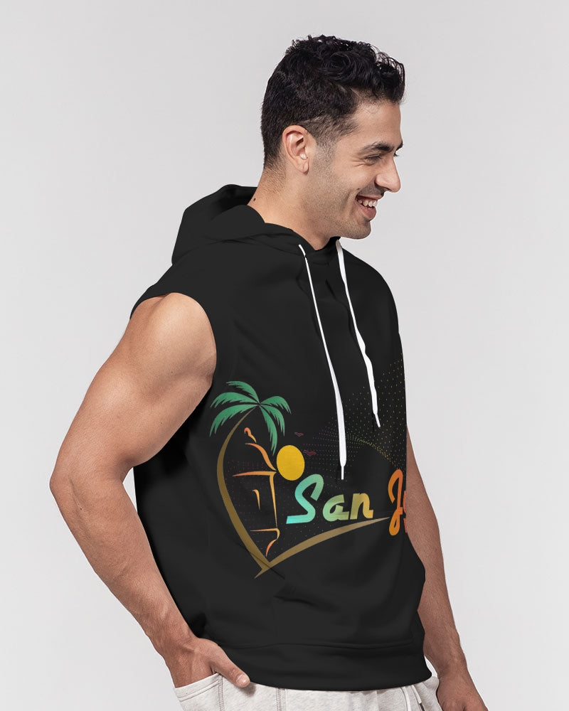 San Juan Pride Men's Premium Heavyweight Sleeveless Hoodie