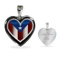 Thumbnail for Textured Heart Flag Necklace