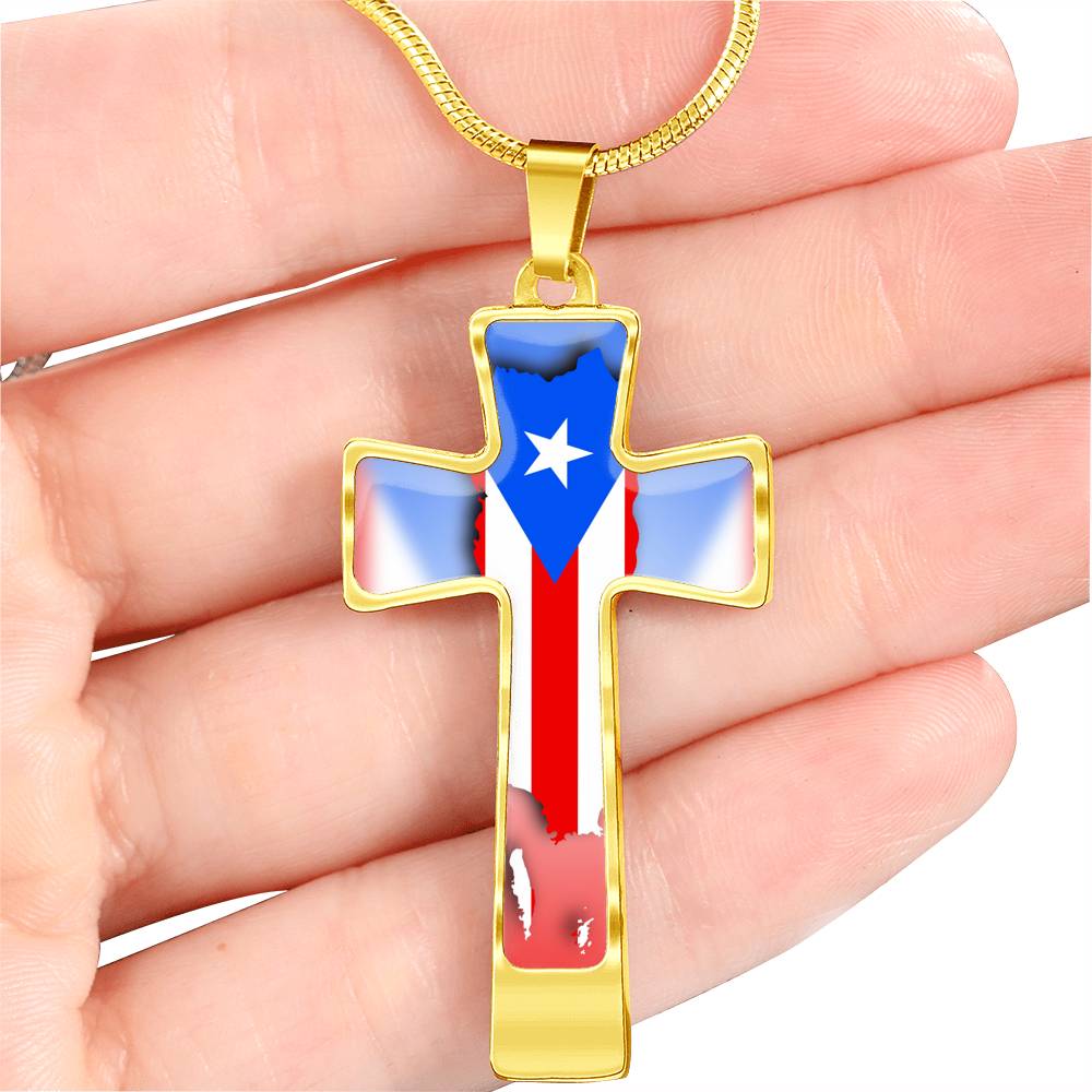 Amazon.com: Hip Hop Iced Gold Plated Large Puerto Rico Flag Medal Bling  Charm Pendant : Clothing, Shoes & Jewelry