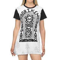 Thumbnail for Tattoo Taino All Over Print T-Shirt Dress