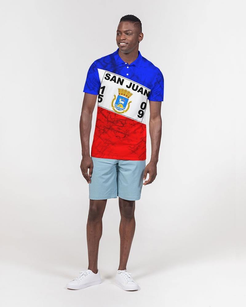 SAN JUAN Men's Slim Fit Short Sleeve Polo - Puerto Rican Pride