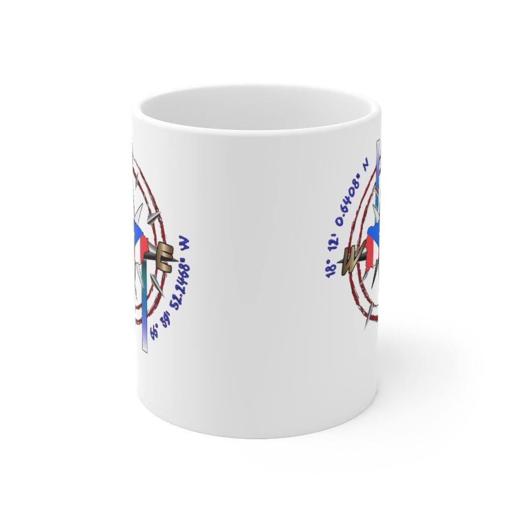 Compass to Puerto Rico Ceramic Mug 11oz - Puerto Rican Pride