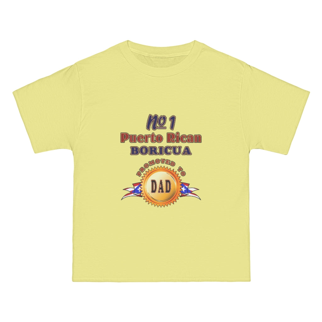 #1 Boricua Promoted To Dad - Beefy-T®  Short-Sleeve T-Shirt