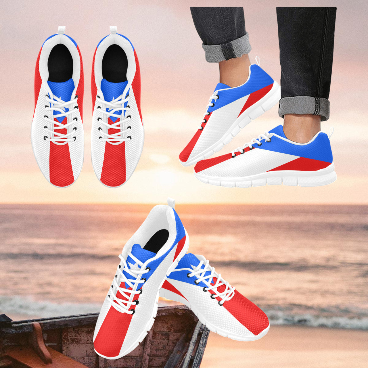 Puerto Rico Flag - Women's Breathable Sneakers
