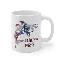 Thumbnail for Puerto Rico Shark Flag White Ceramic Mug - Puerto Rican Pride