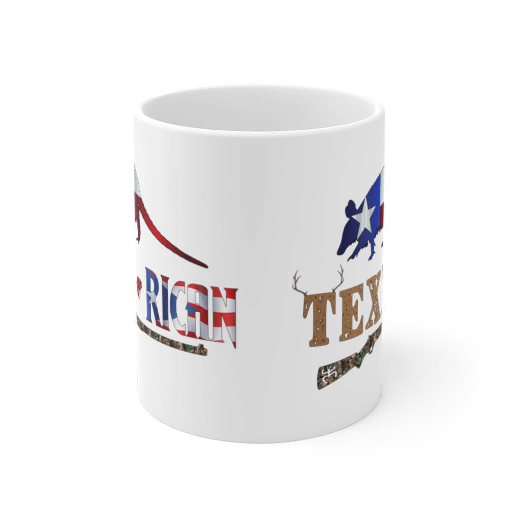 Armadillo Texi-Rican - White Ceramic Mug 11 or 15 oz