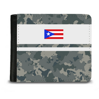 Thumbnail for Green Camo PR Flag Faux Leather Gentleman's Wallet