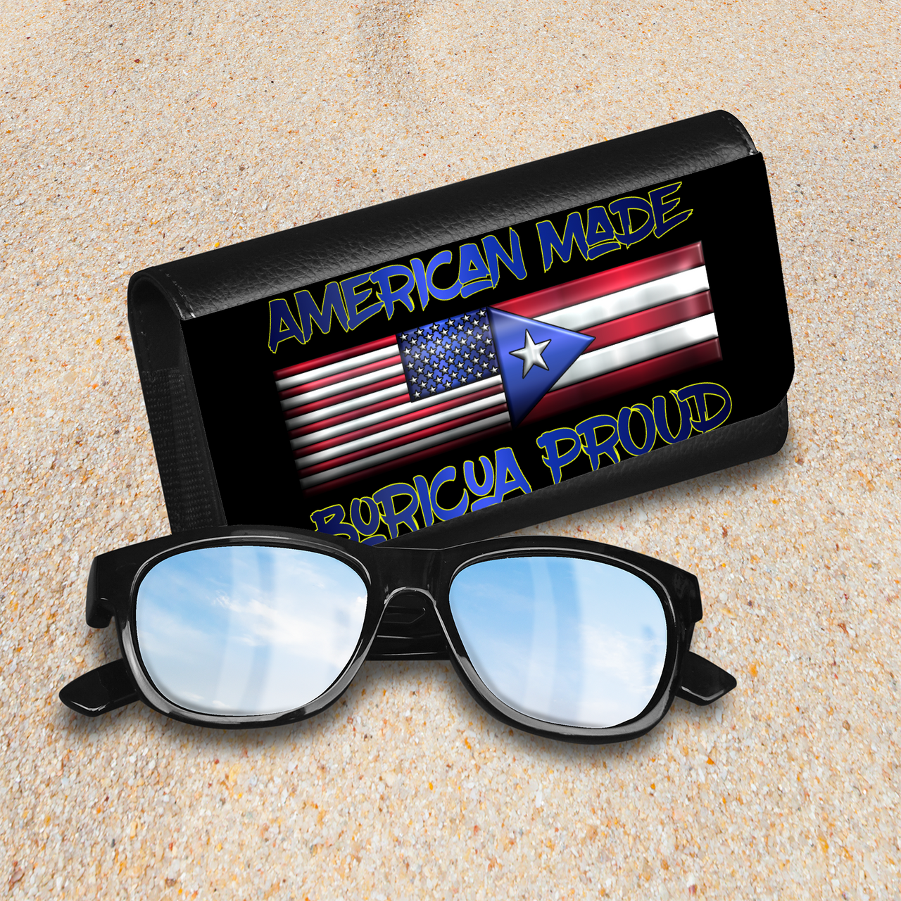American Made Boricua Proud Glasses Case