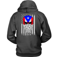 Thumbnail for 1st Star Skull (Back Image) Hoodie - Puerto Rican Pride