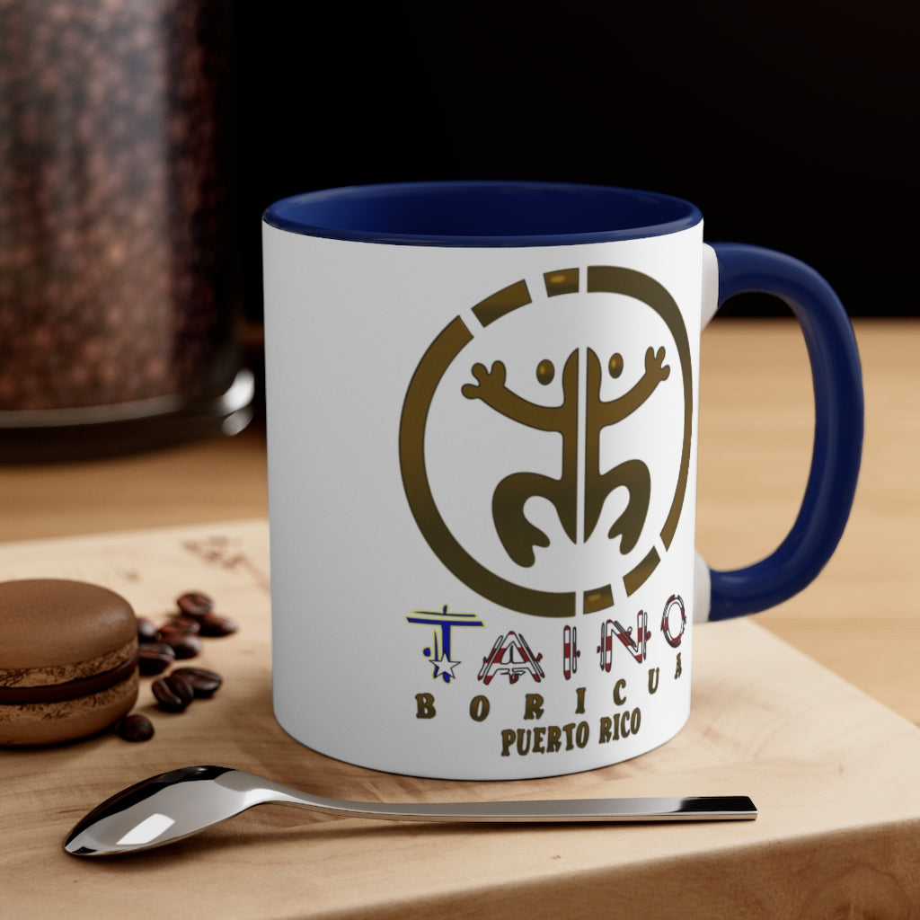 Coqui Taino Boricua PR - Accent Coffee Mug, 11oz