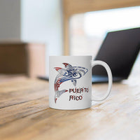 Thumbnail for Puerto Rico Shark Flag White Ceramic Mug - Puerto Rican Pride