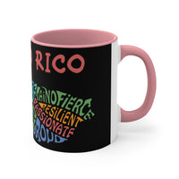 Thumbnail for Puerto Rico Island Words - Accent Coffee Mug, 11oz
