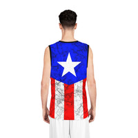 Thumbnail for Boricua Coqui Basketball Jersey With Full Back PR Flag