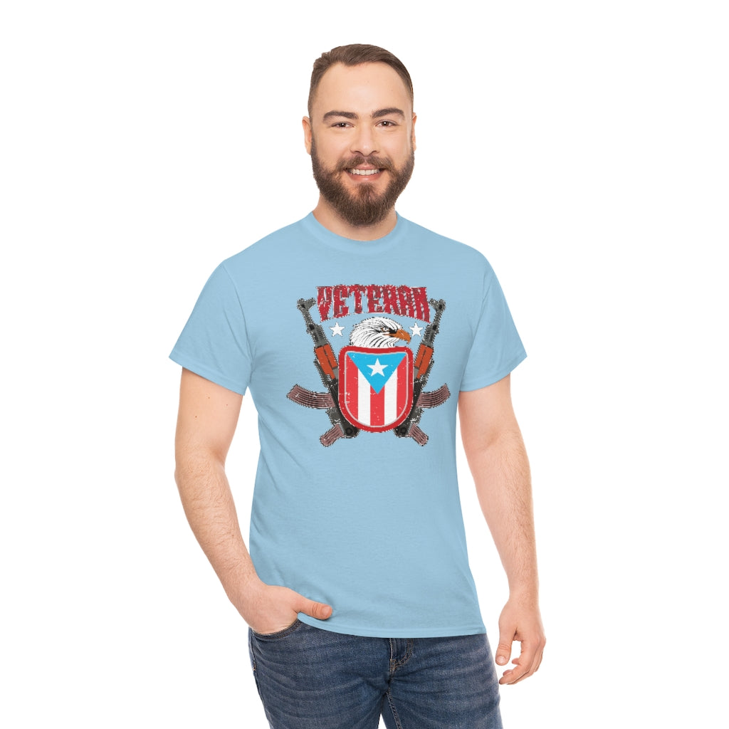 Puerto Rico Veteran Eagle Shield Unisex Jersey T-Shirt