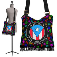 Thumbnail for Boricua Con Orgullo - Crossbody Boho Handbag
