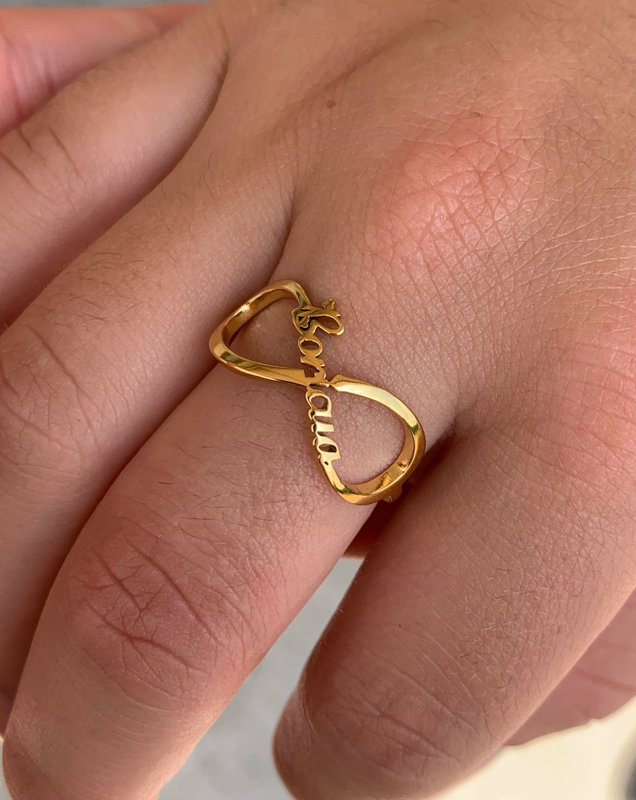 Boricua Gold Infinity Ring