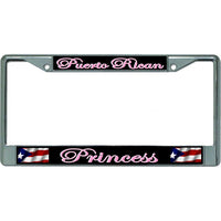 Thumbnail for CHROME PUERTO RICAN PRINCESS Metal License Plate Frame