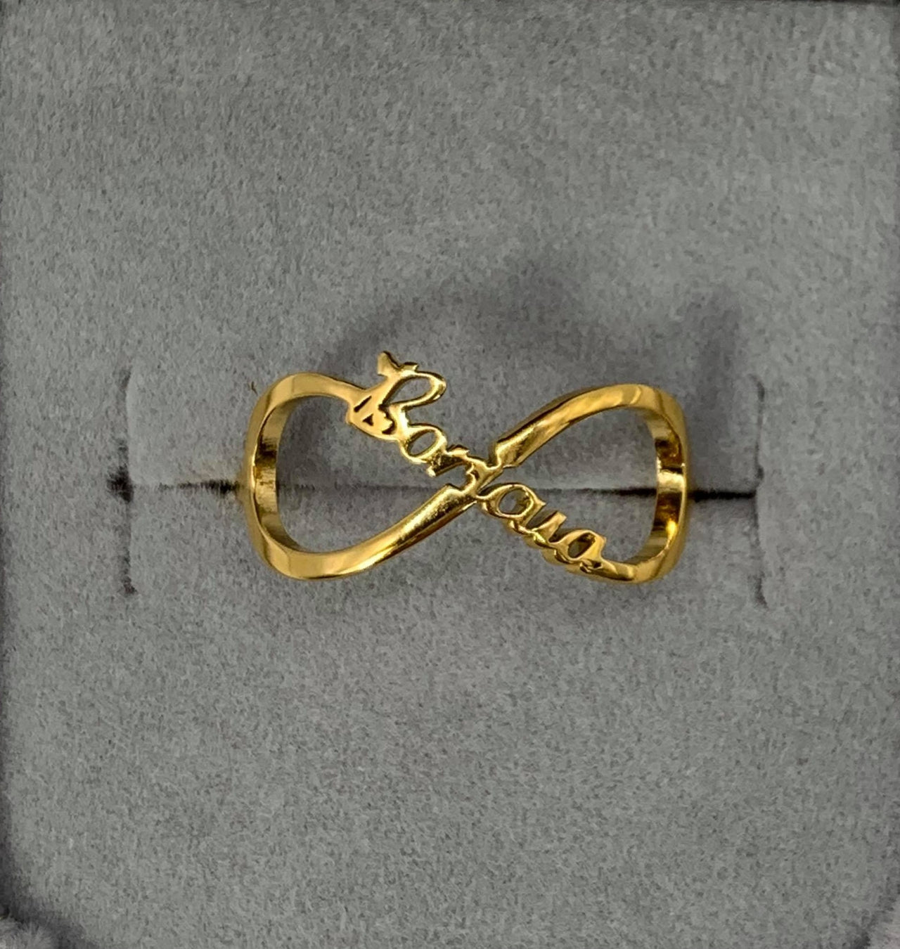 Boricua Gold Infinity Ring