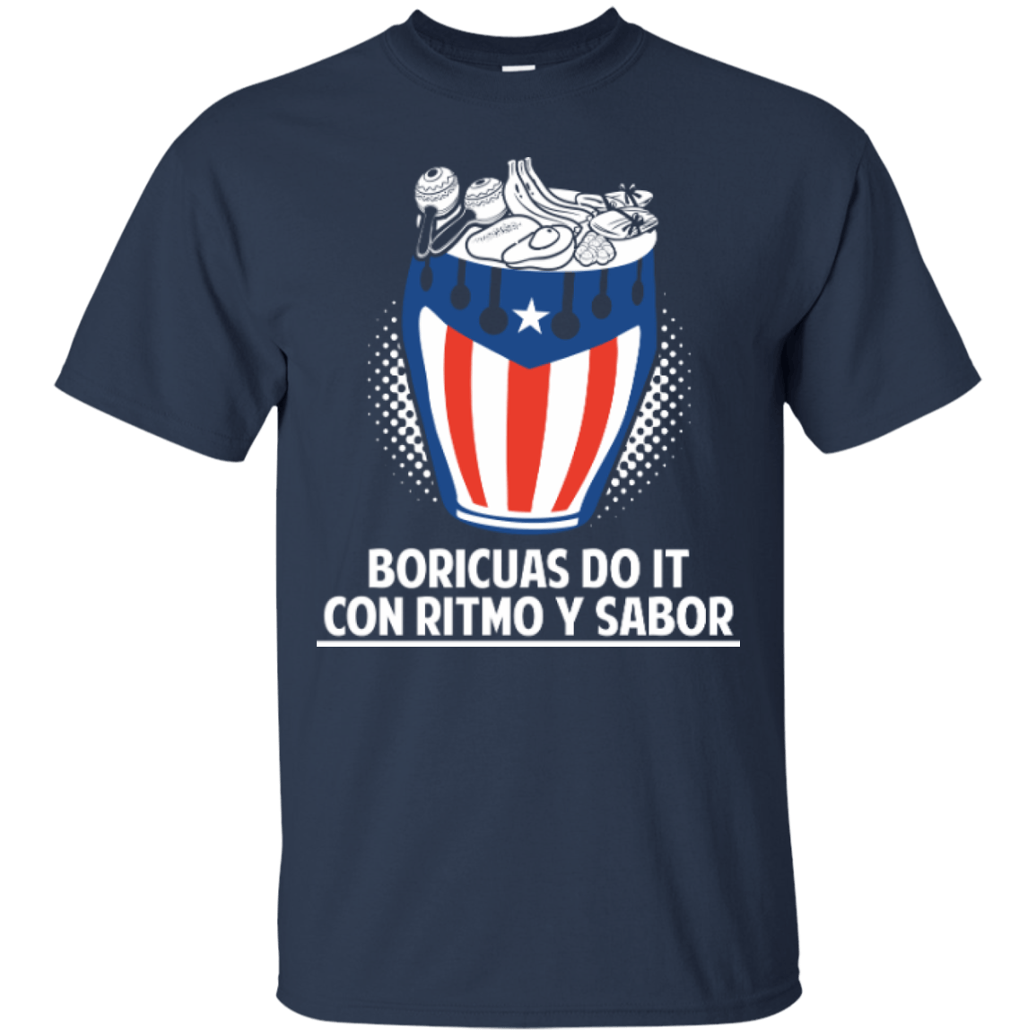 Shirt - Boricua Con Ritmo Y Sabor