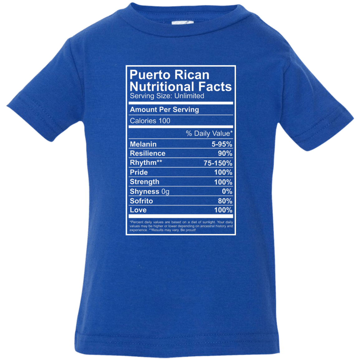 Shirt - Nutritional Facts - Infant Jersey Tee