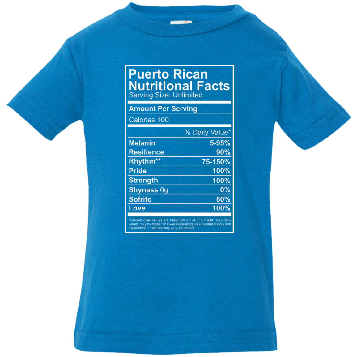 Shirt - Nutritional Facts - Infant Jersey Tee
