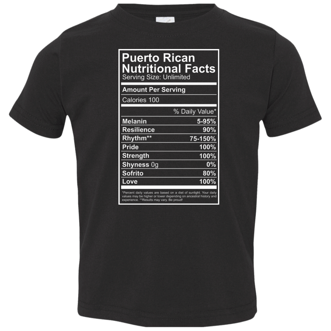 Shirt - Nutritional Facts - Toddler Jersey Tee