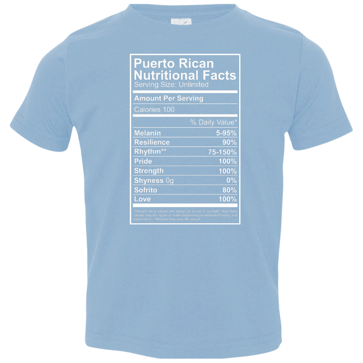 Shirt - Nutritional Facts - Toddler Jersey Tee
