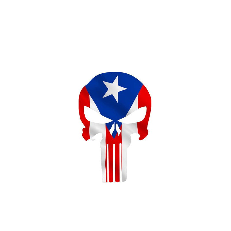 Skull Flag Decal - Puerto Rico