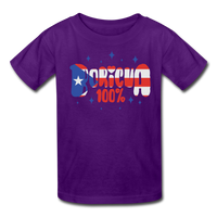 Thumbnail for 100% Boricua Kids' T-Shirt - purple