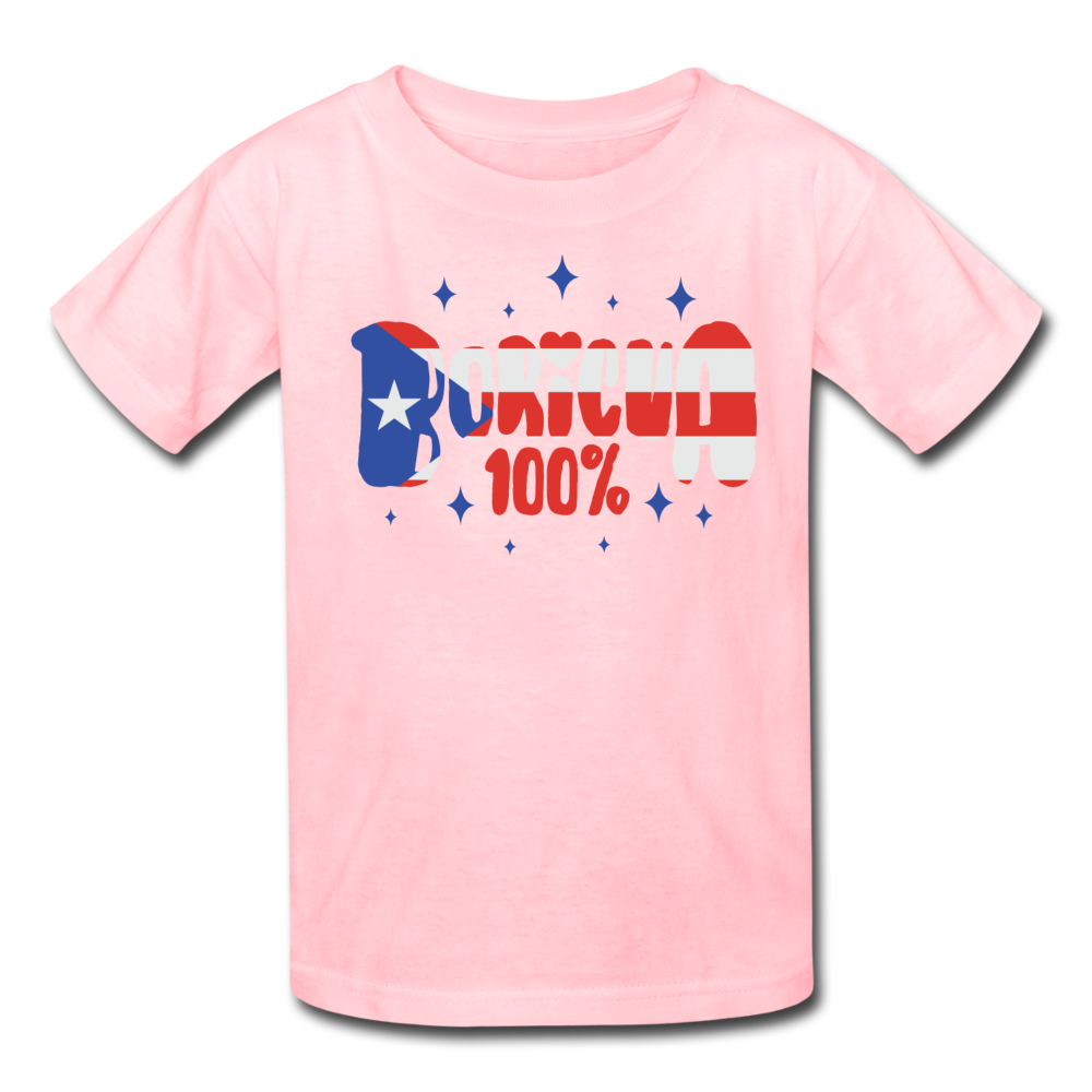 100% Boricua Kids' T-Shirt - pink