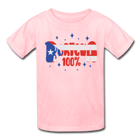 Thumbnail for 100% Boricua Kids' T-Shirt - pink